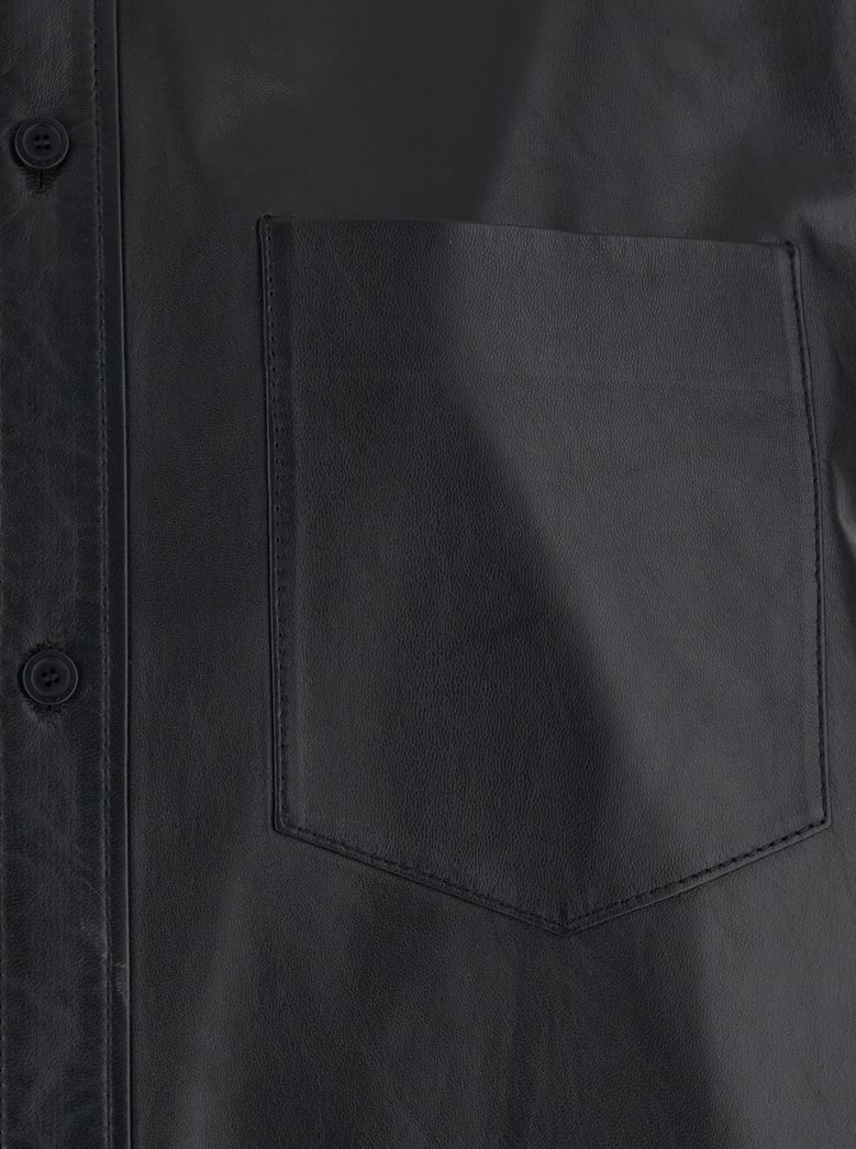 shirt black lamb leather by Selfnex