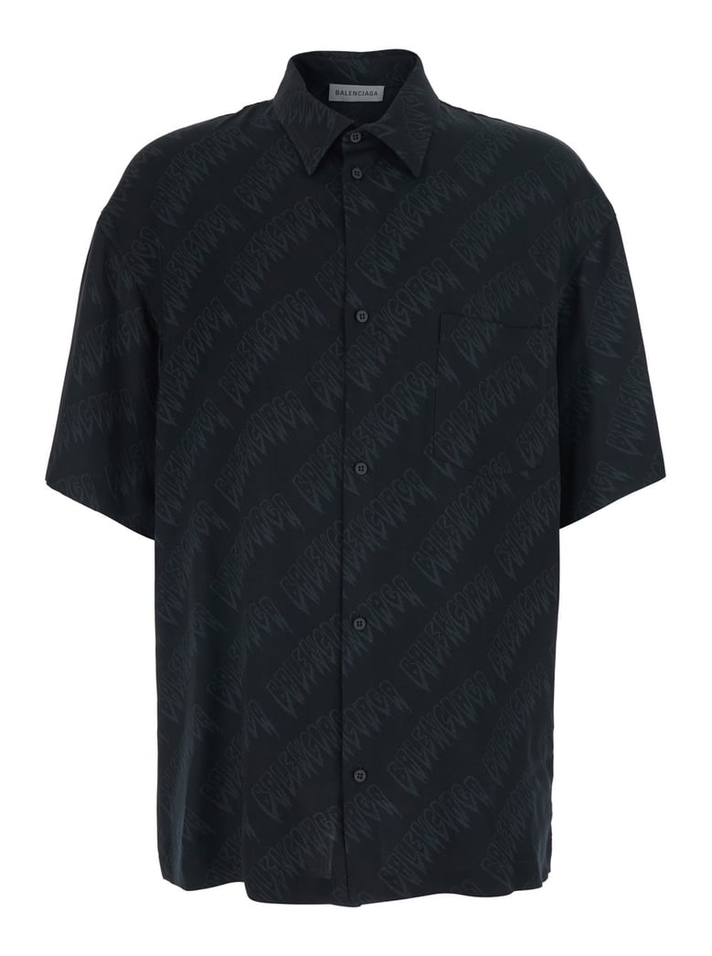 shirt creeper black viscose by Selfnex