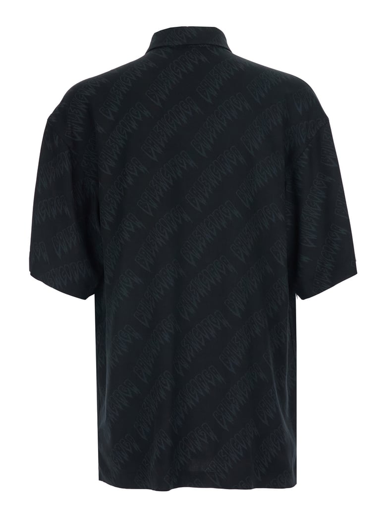 shirt creeper black viscose by Selfnex