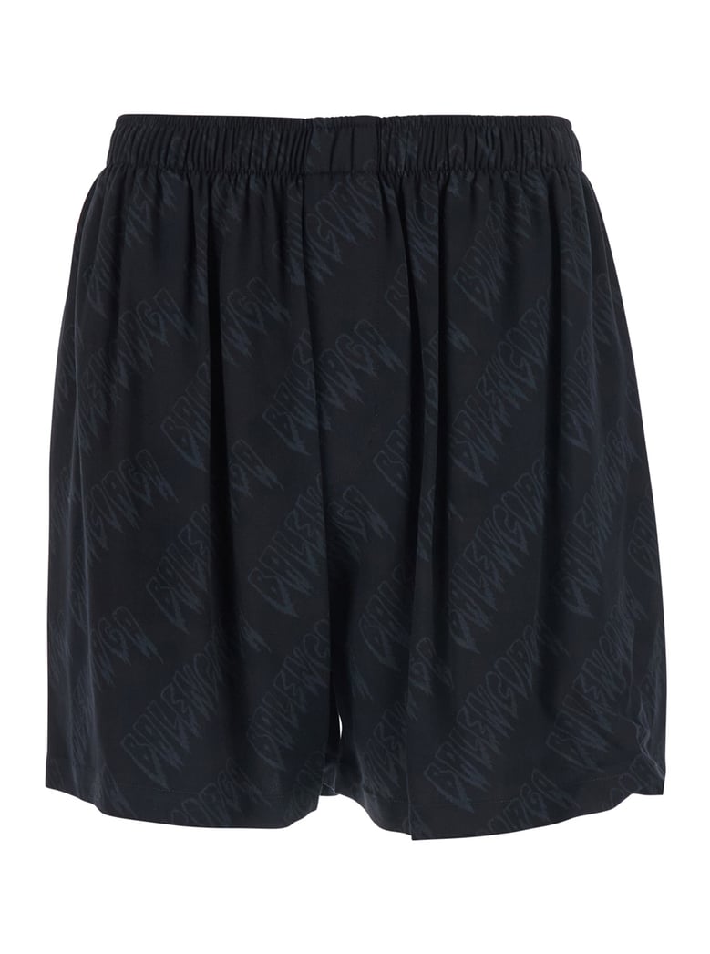high-waisted shorts black viscose by Selfnex