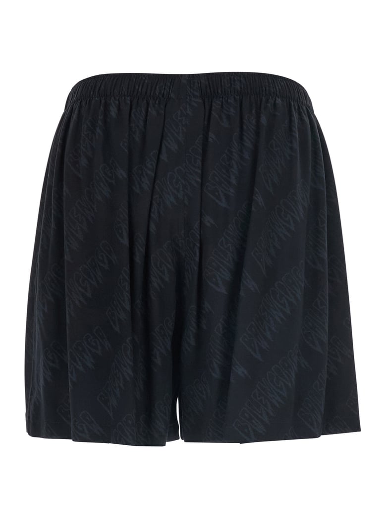 high-waisted shorts black viscose by Selfnex