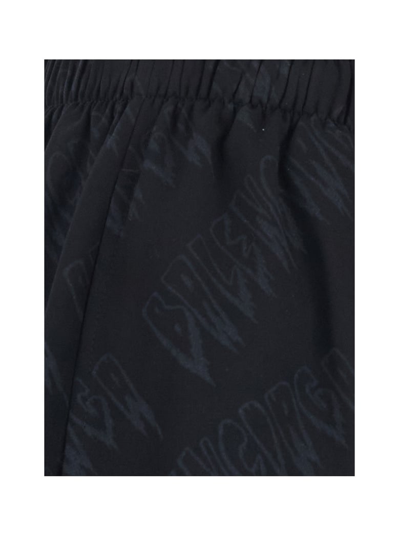 high-waisted shorts black viscose by Selfnex