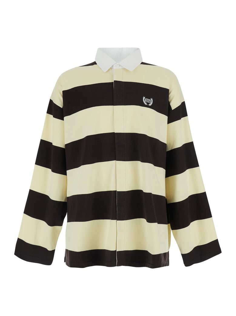 polo shirt brown cotton by Selfnex