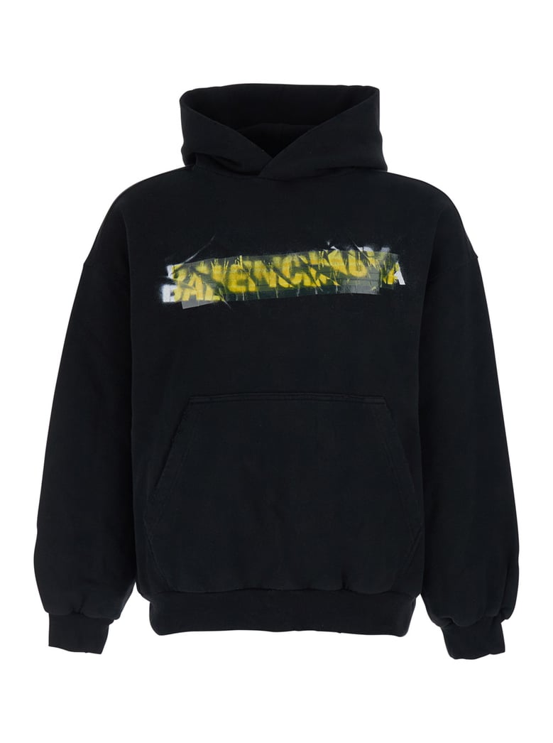 hoodie medium fit black cotton by Selfnex