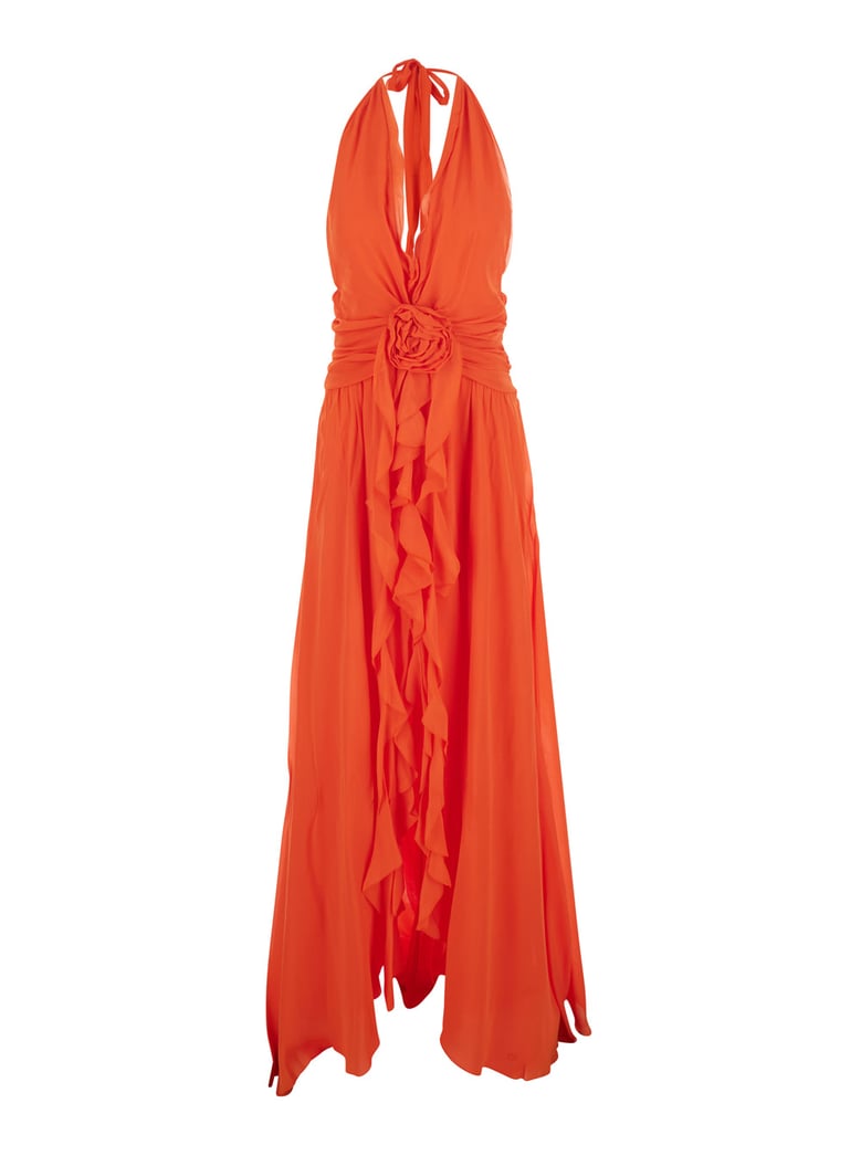 maxi dress georgette orange by Selfnex