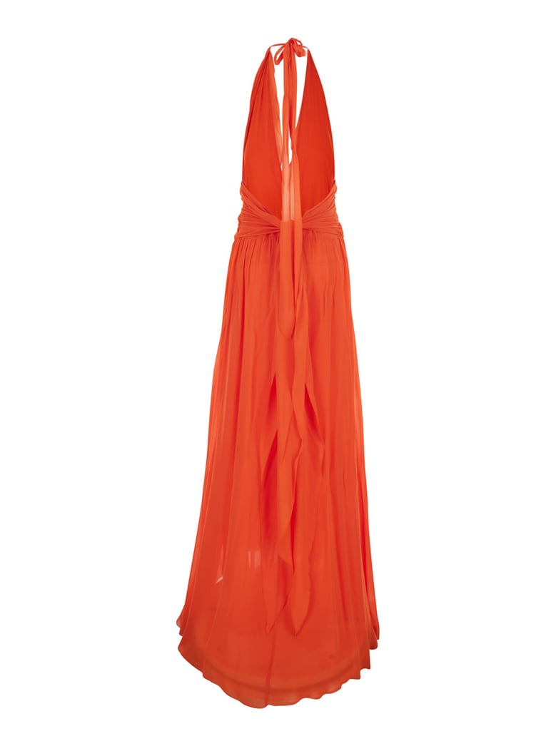 maxi dress georgette orange by Selfnex