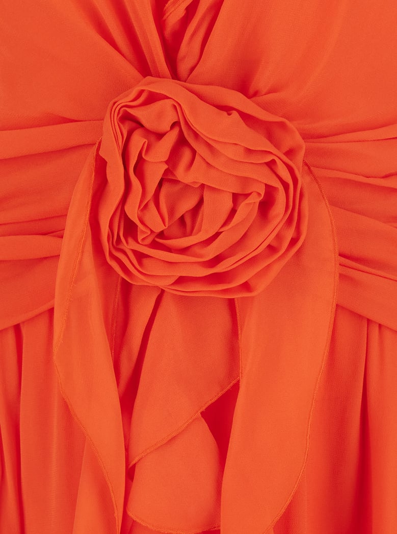 maxi dress georgette orange by Selfnex