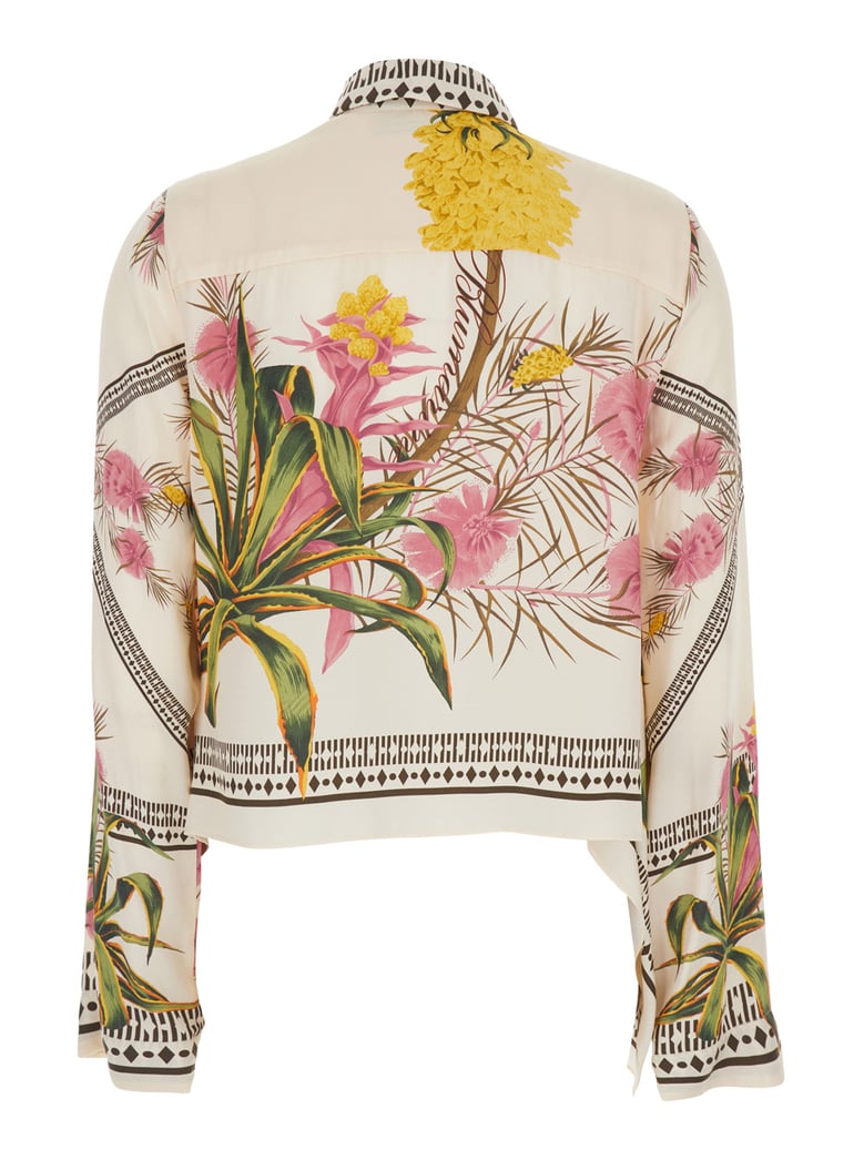 shirt pointed collar multicolour viscose by Selfnex