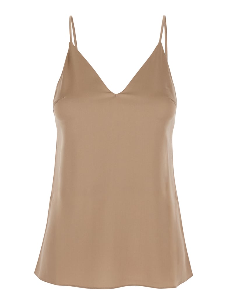 top beige silk-blend by Selfnex