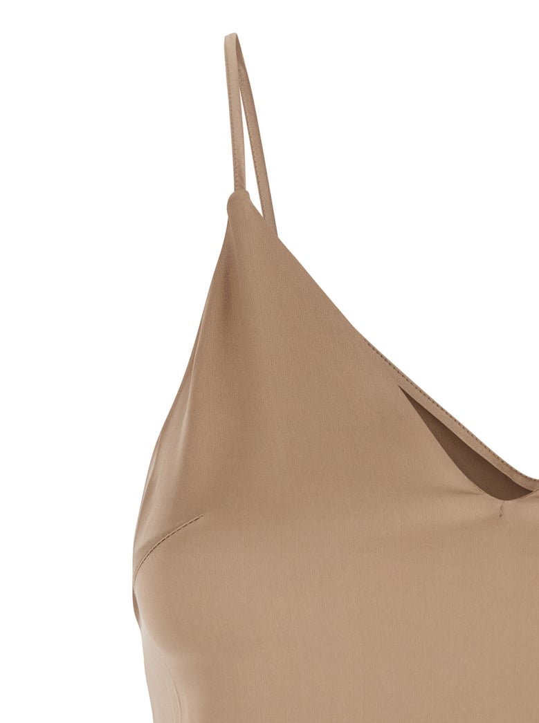 top beige silk-blend by Selfnex