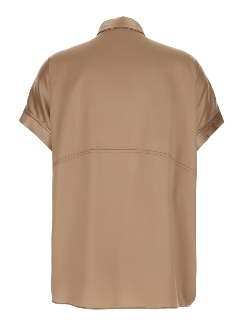 shirt stretch silk beige by Selfnex