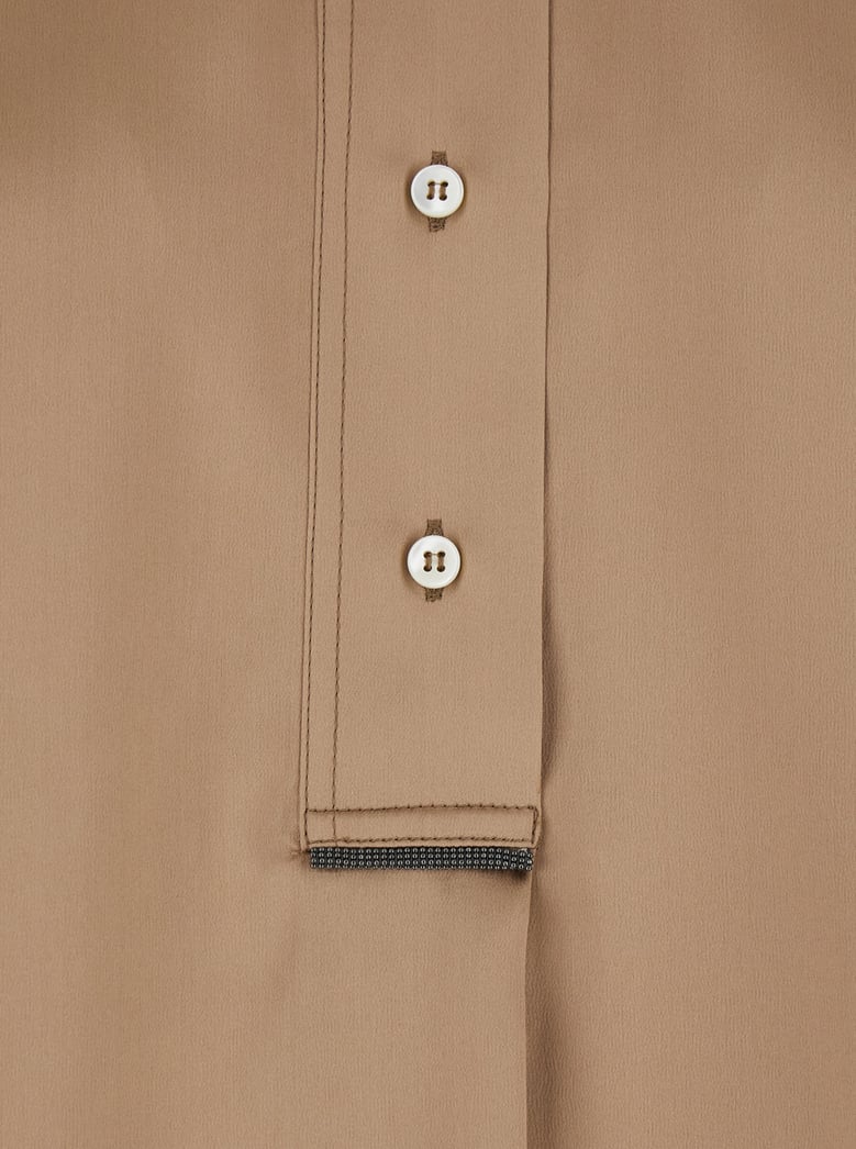 shirt stretch silk beige by Selfnex