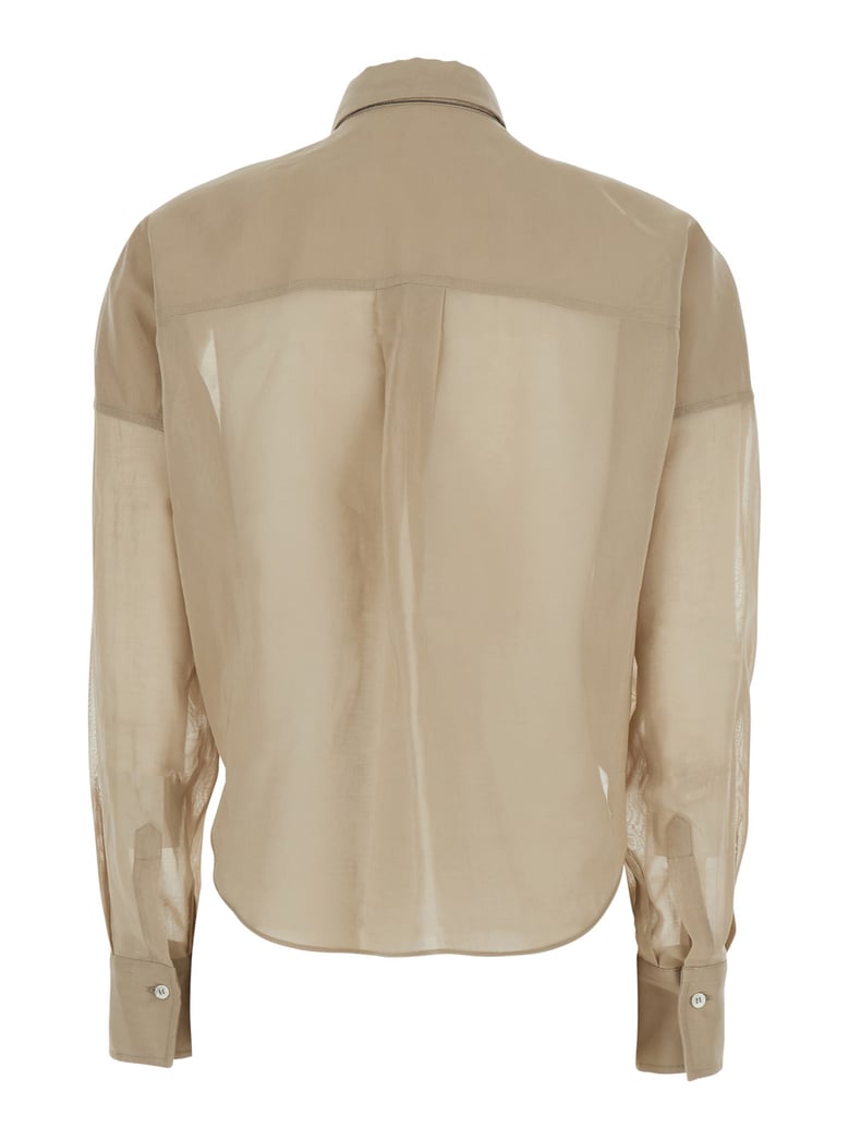 shirt in beige cotton by Selfnex