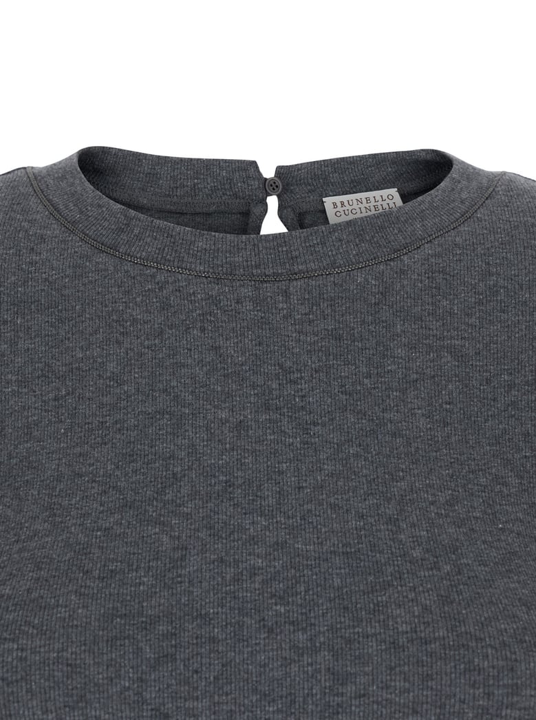t-shirt round neck grey cotton by Selfnex