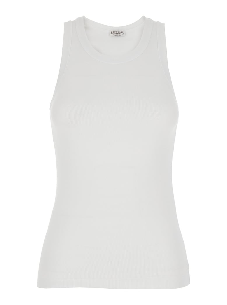 crew neck top white by Selfnex