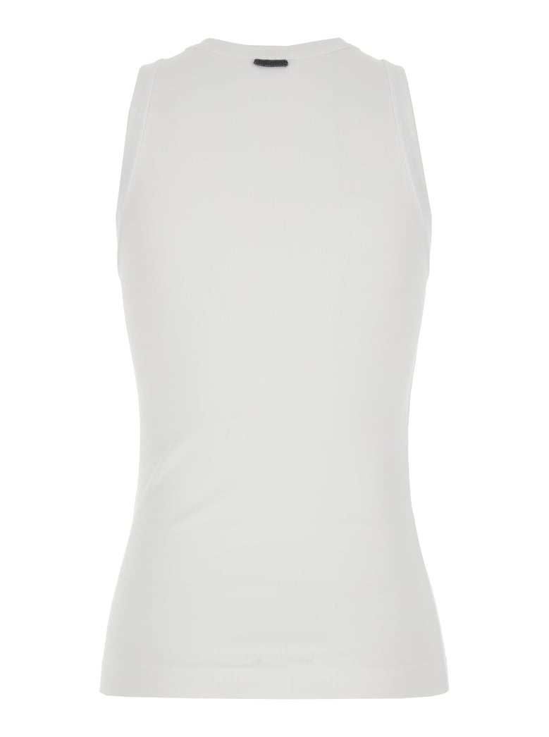 crew neck top white by Selfnex