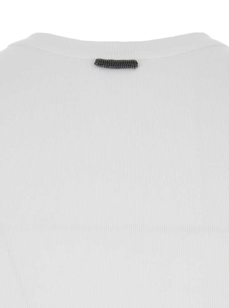 crew neck top white by Selfnex