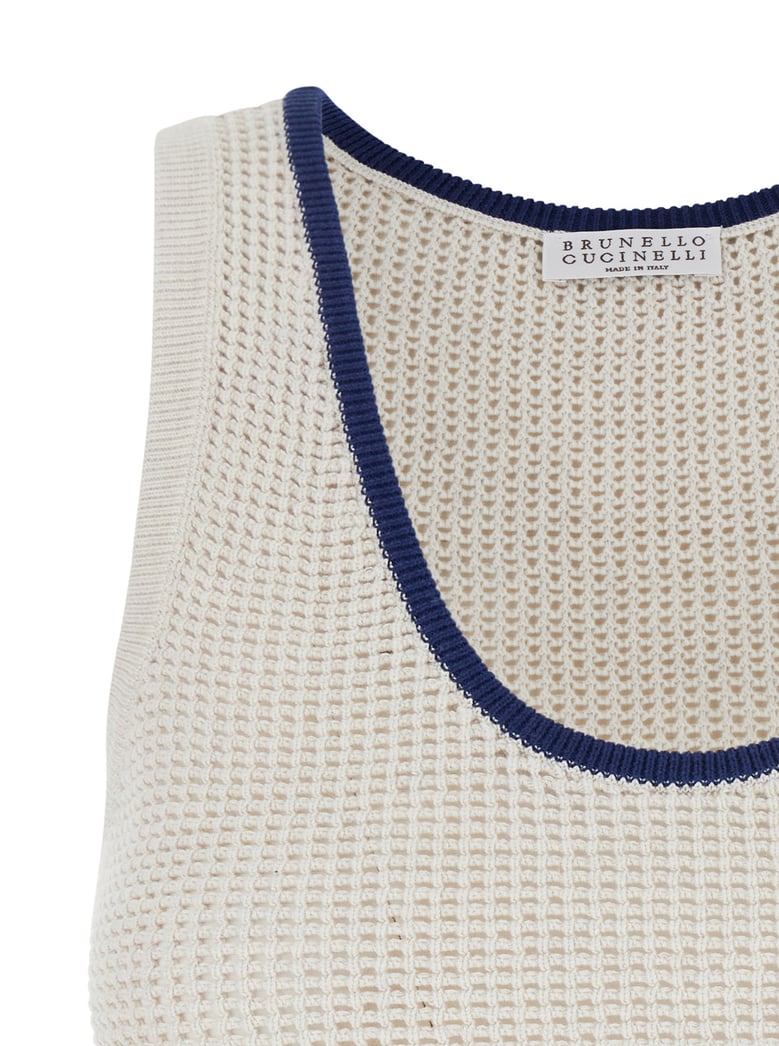 sleeveless cotton top beige by Selfnex