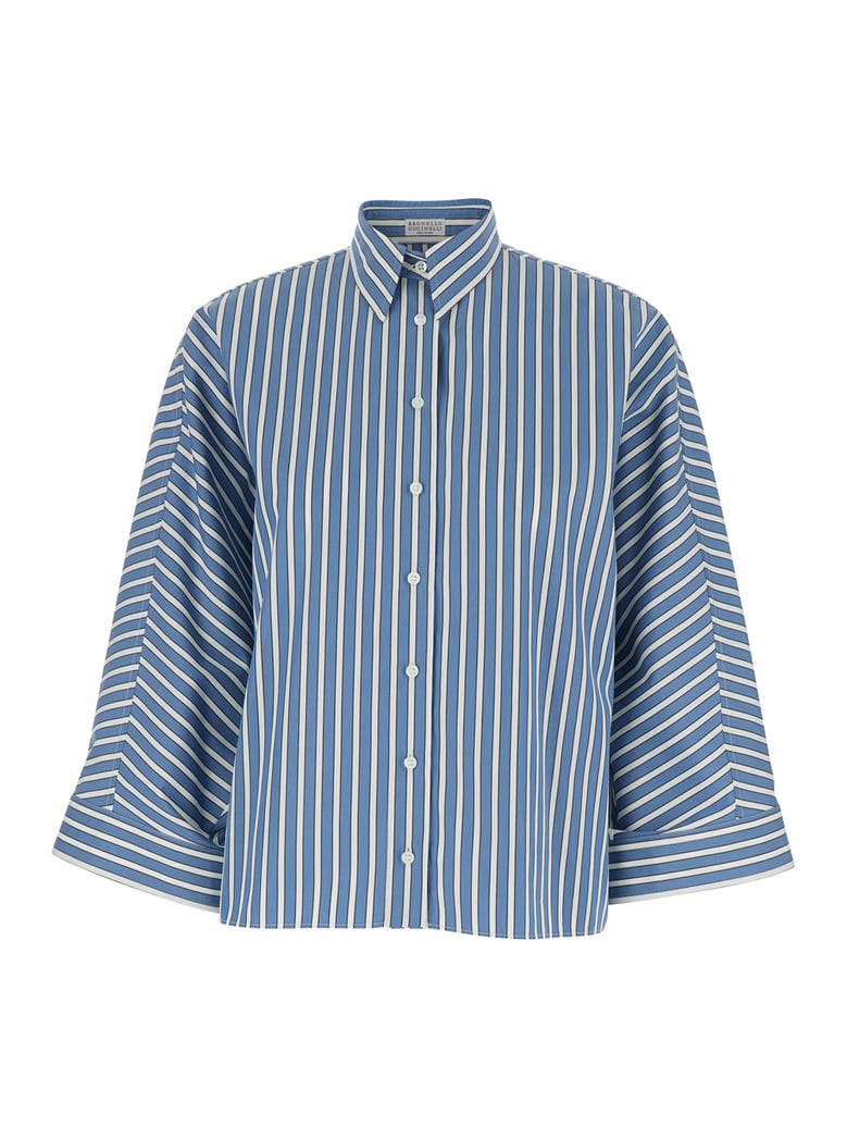 oversized shirt blue cotton by Selfnex