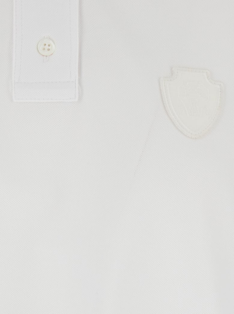 polo shirt white cotton by Selfnex