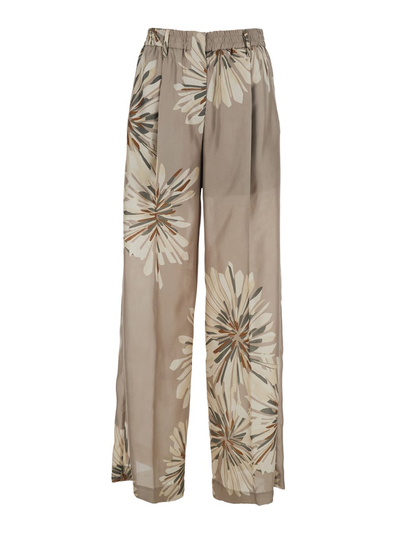 pants silk beige by Selfnex