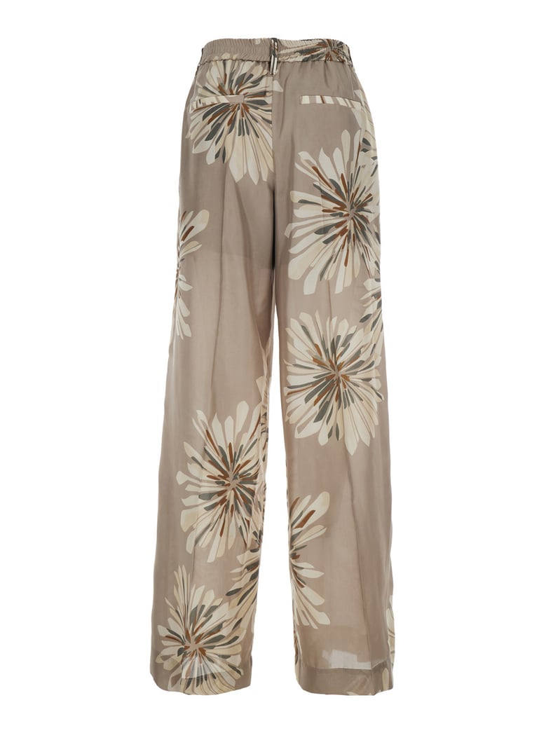 pants silk beige by Selfnex