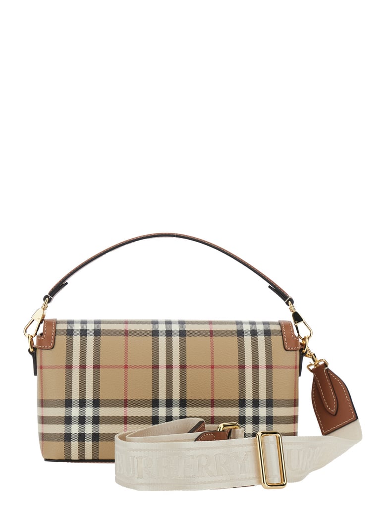 handbag beige check motif by Selfnex