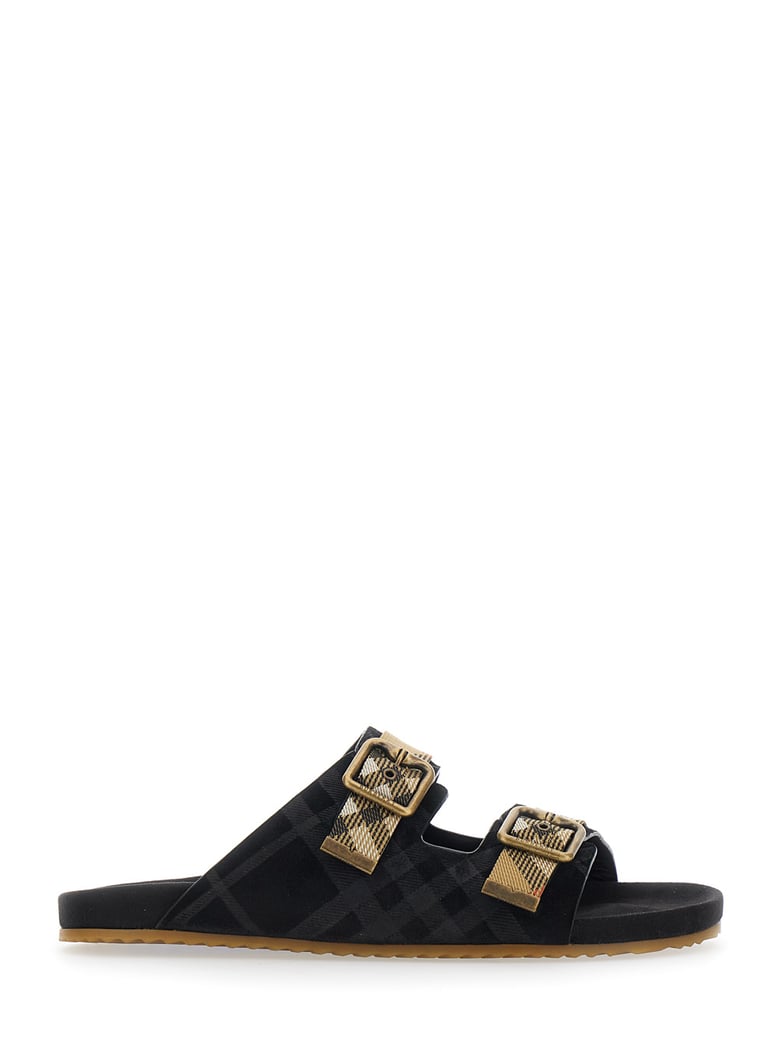 sandals urchin black leather-blend by Selfnex