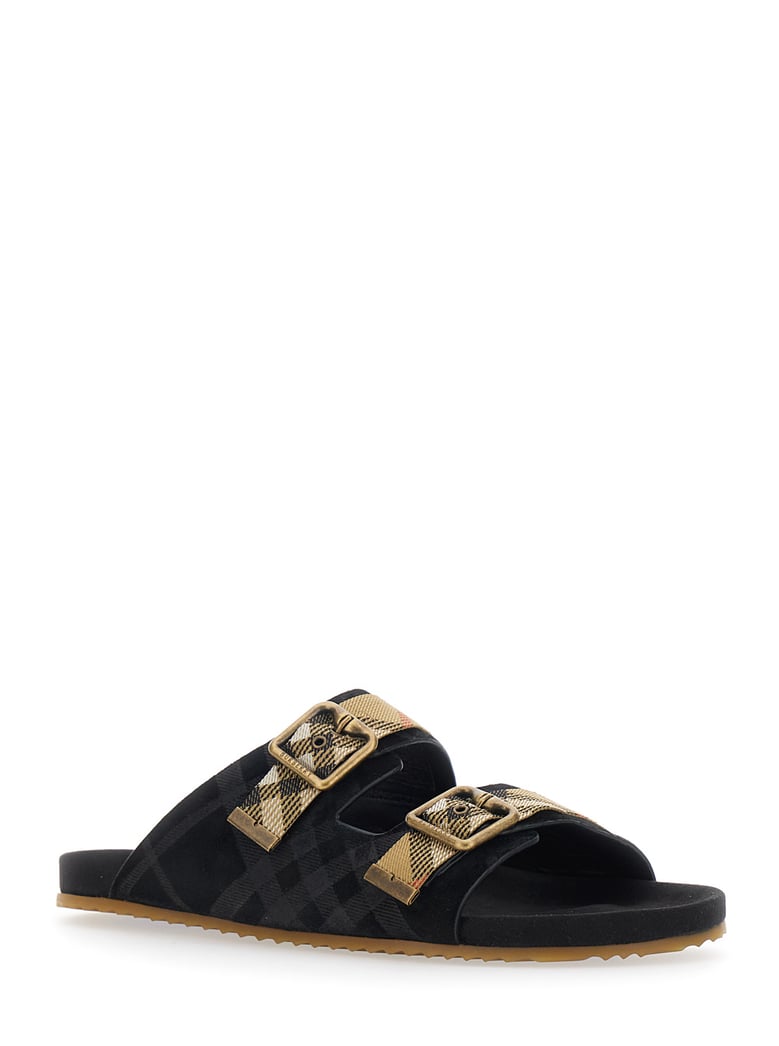 sandals urchin black leather-blend by Selfnex