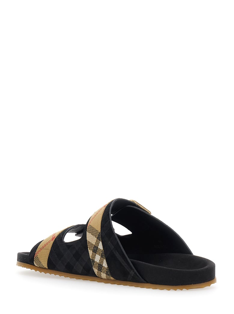sandals urchin black leather-blend by Selfnex