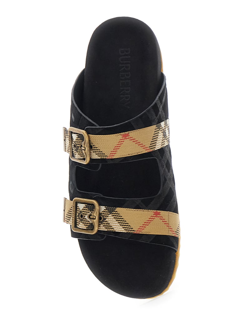 sandals urchin black leather-blend by Selfnex