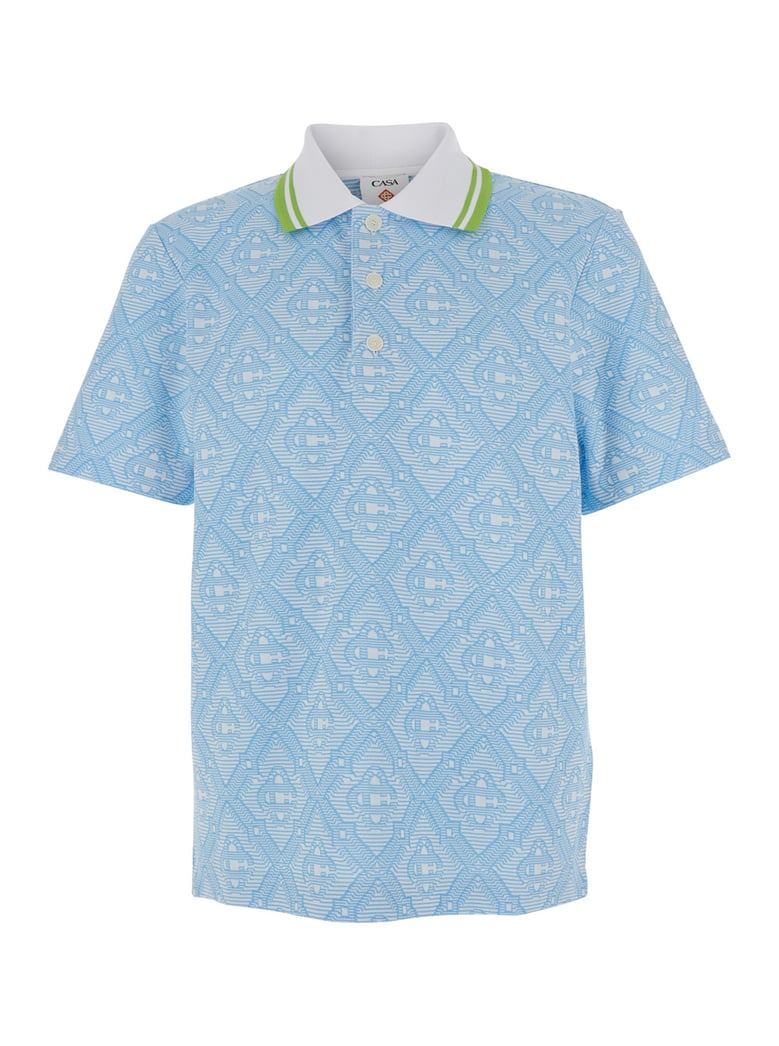 polo shirt light blue bicolour collar by Selfnex