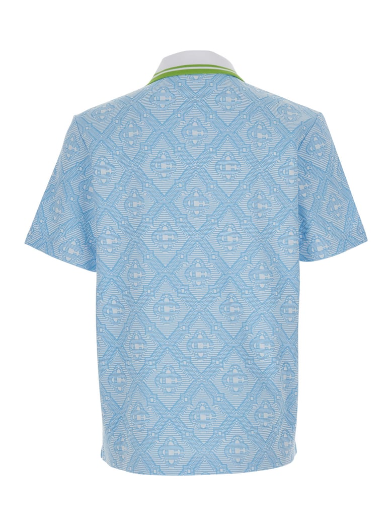 polo shirt light blue bicolour collar by Selfnex