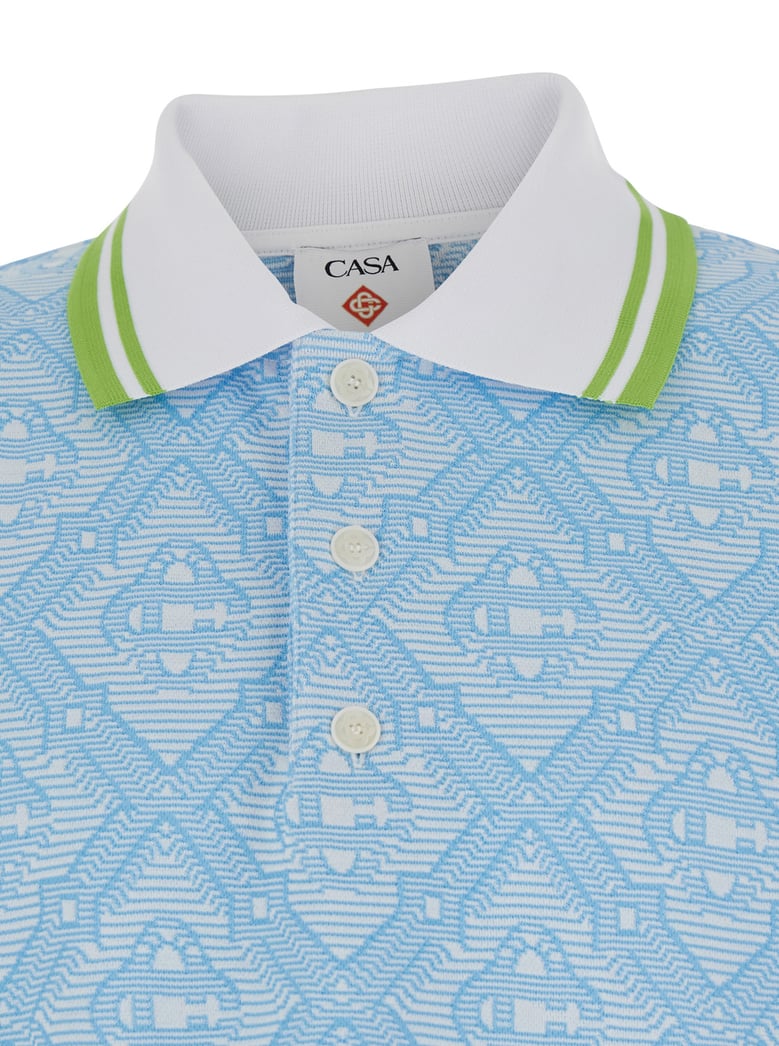 polo shirt light blue bicolour collar by Selfnex