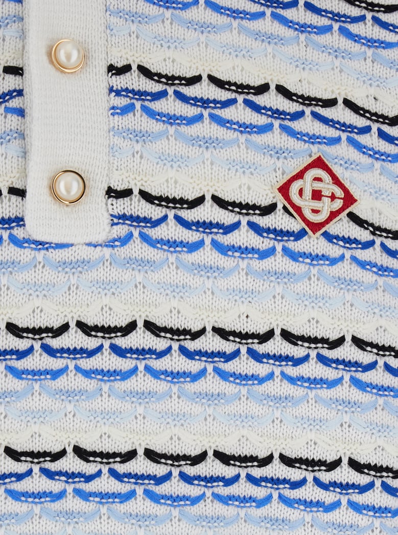polo shirt light blue cotton by Selfnex