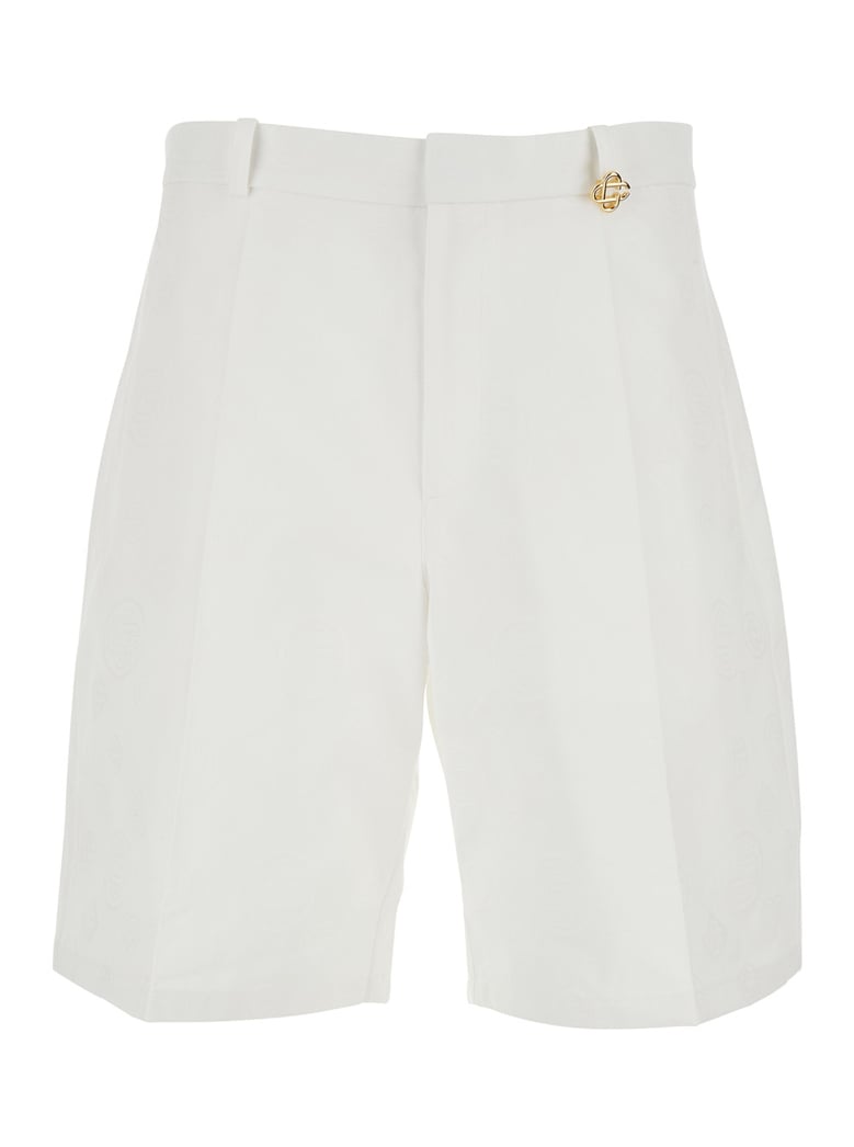 bermuda shorts white cotton by Selfnex
