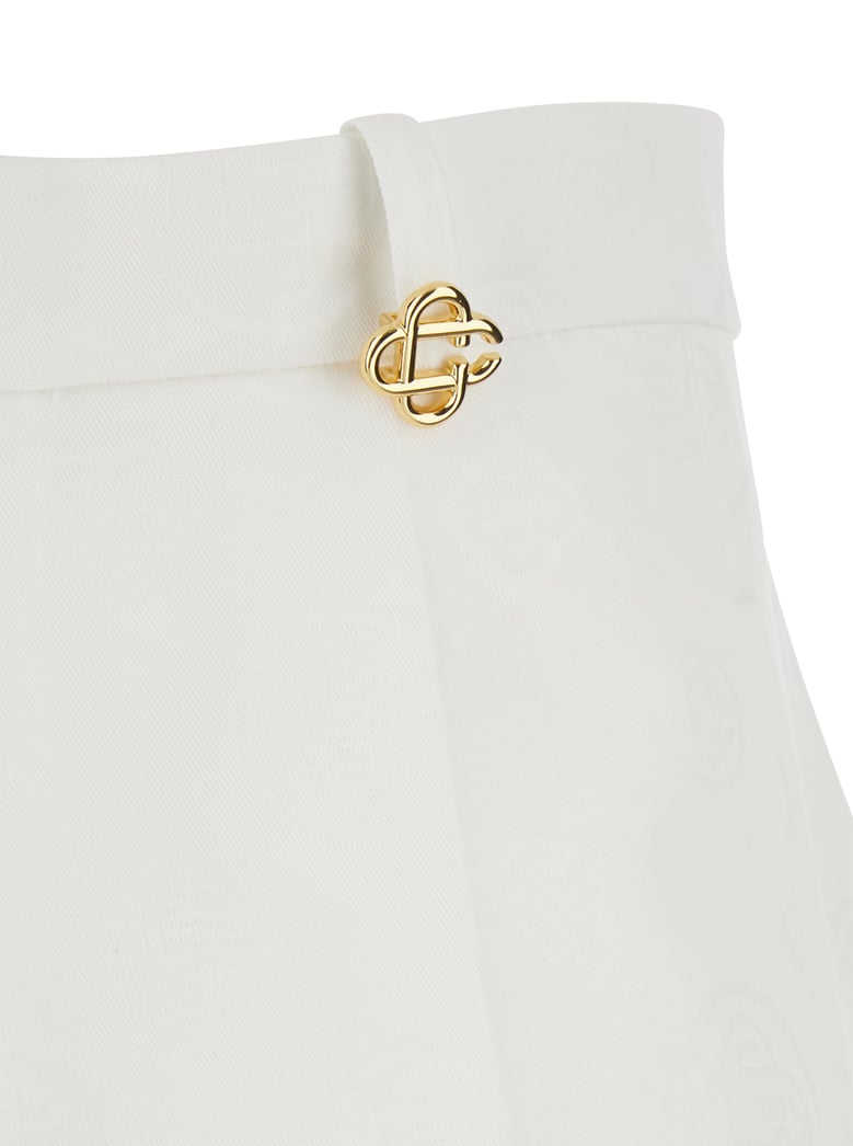 bermuda shorts white cotton by Selfnex