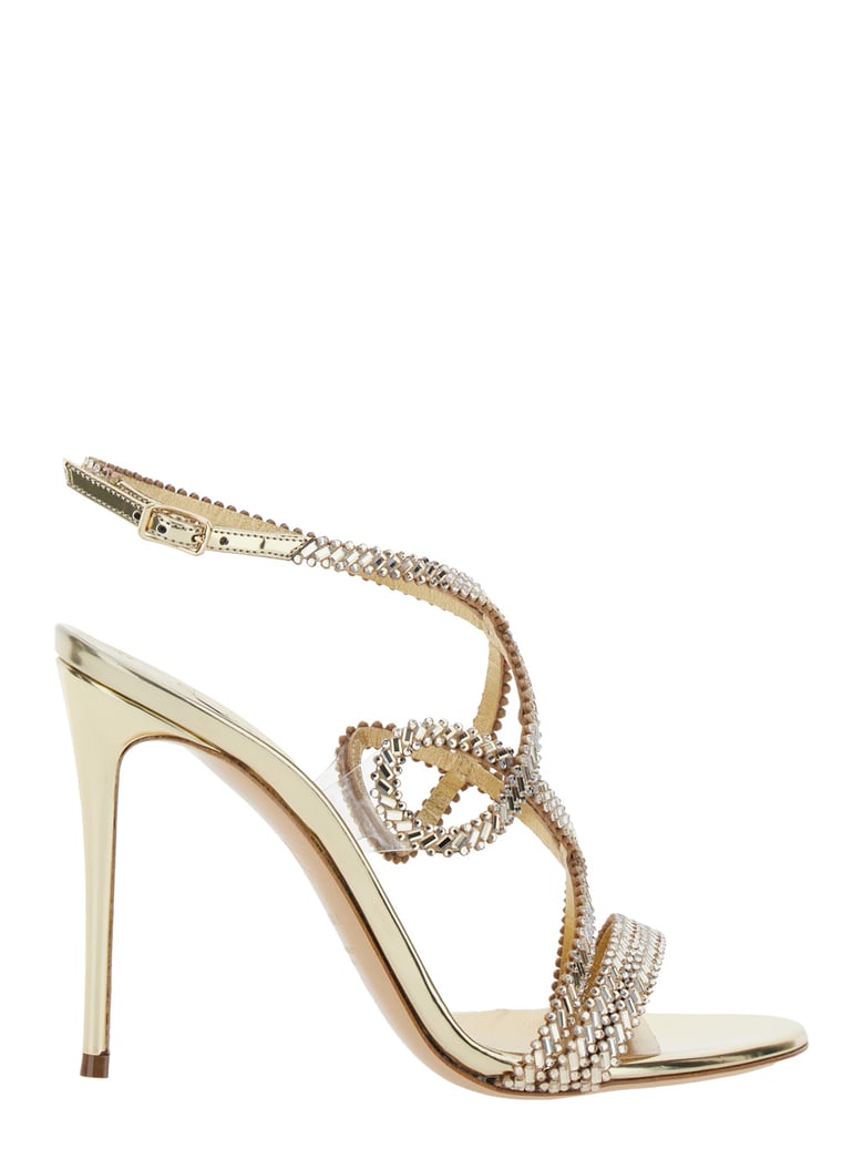 heeled sandals josephine metallic leather by Selfnex