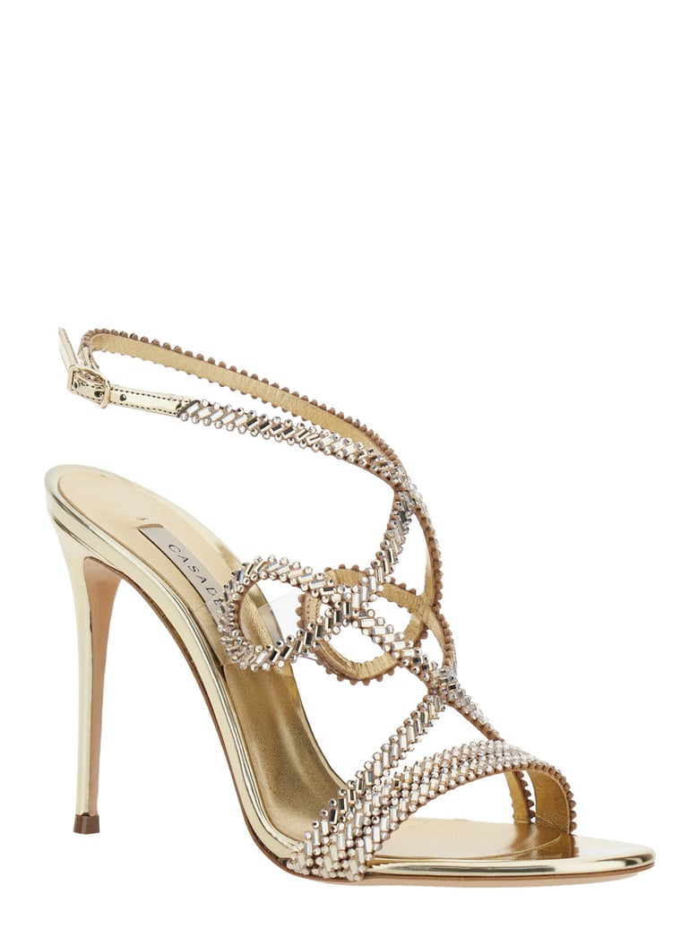 heeled sandals josephine metallic leather by Selfnex