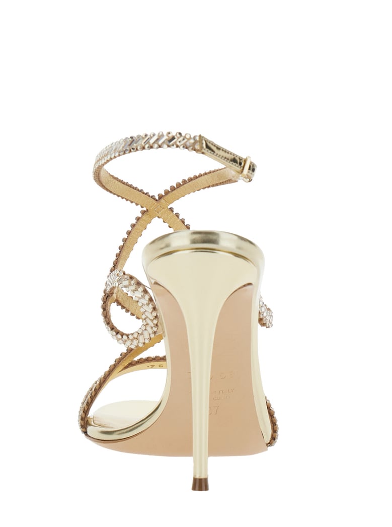 heeled sandals josephine metallic leather by Selfnex