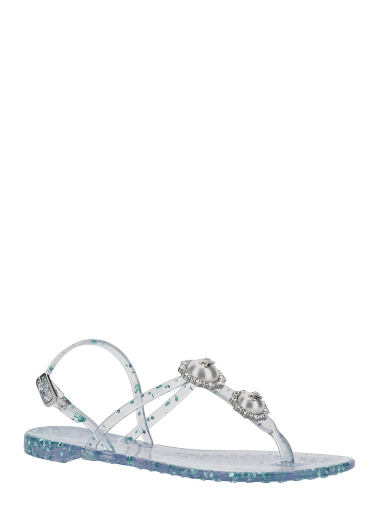 sandal with crystal decoration multicolour by Selfnex