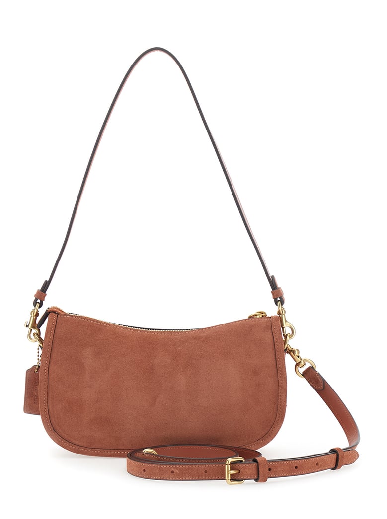 crossbody bag suede brown by Selfnex