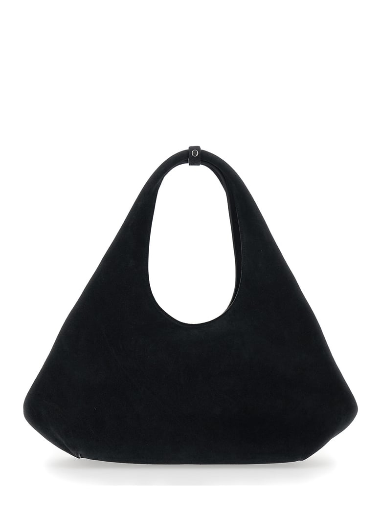 shoulder bag black suede by Selfnex