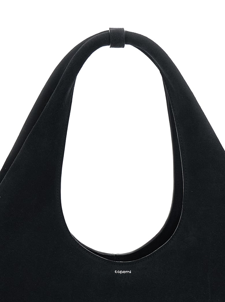 shoulder bag black suede by Selfnex