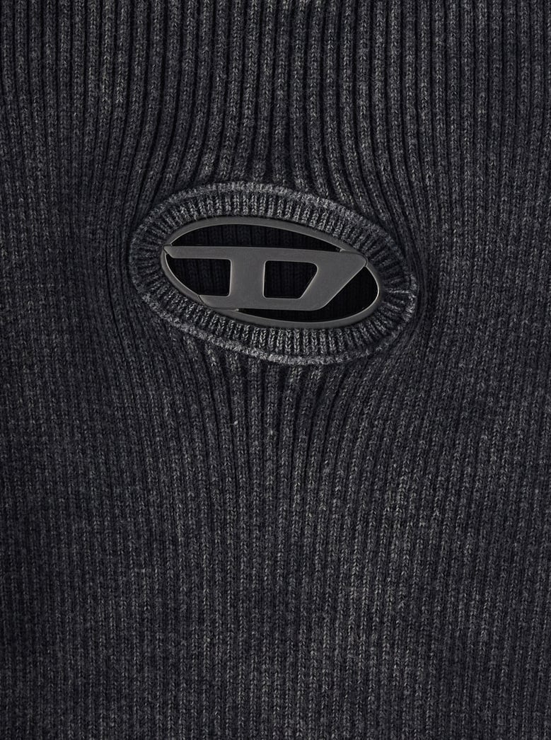 dress black ribbed cotton by Selfnex