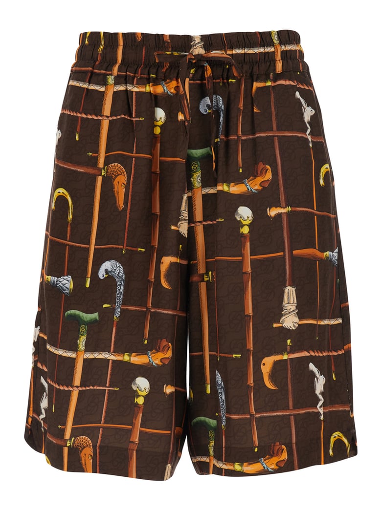 bermuda shorts cannes brown viscose by Selfnex