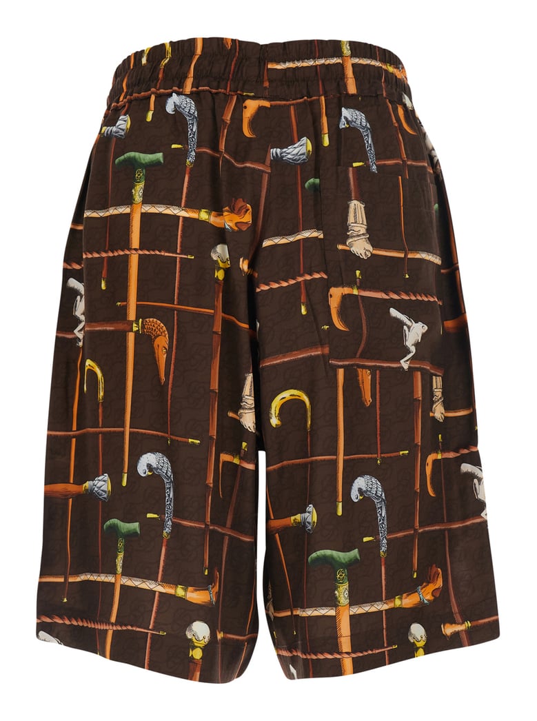 bermuda shorts cannes brown viscose by Selfnex