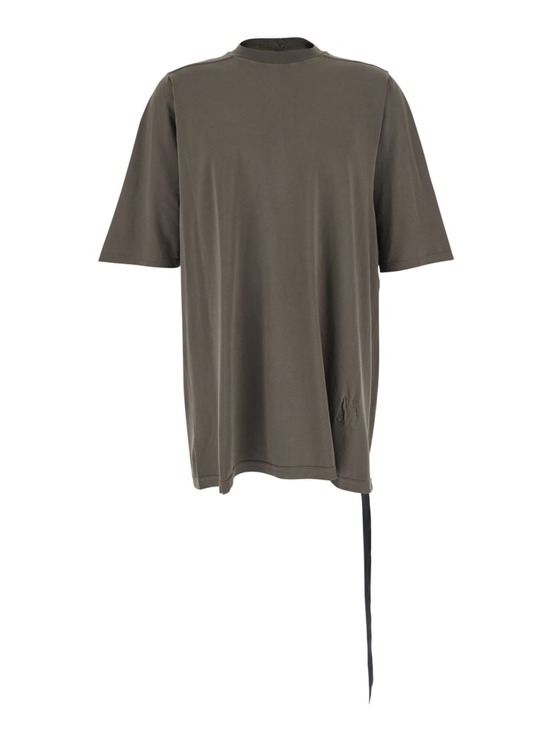 crew neck t-shirt raised collar grey by Selfnex