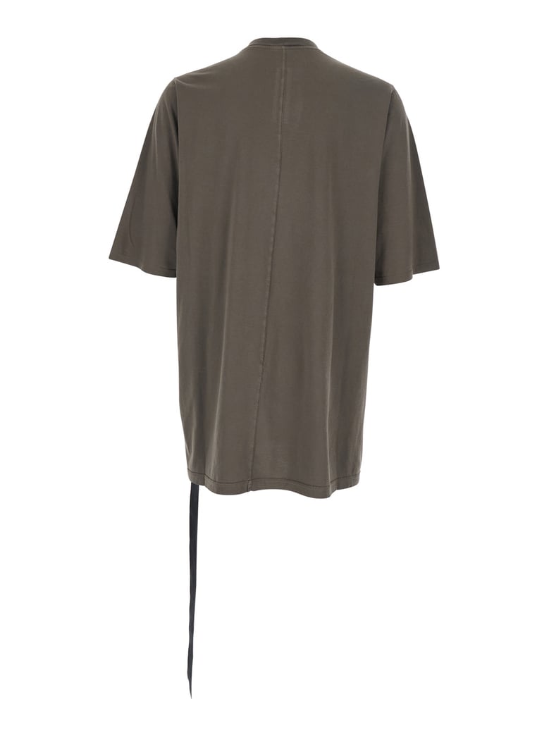 crew neck t-shirt raised collar grey by Selfnex