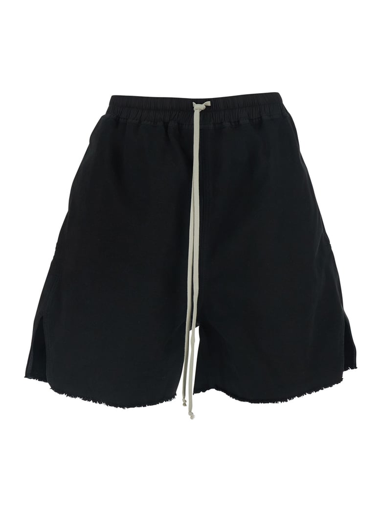 shorts black cotton by Selfnex